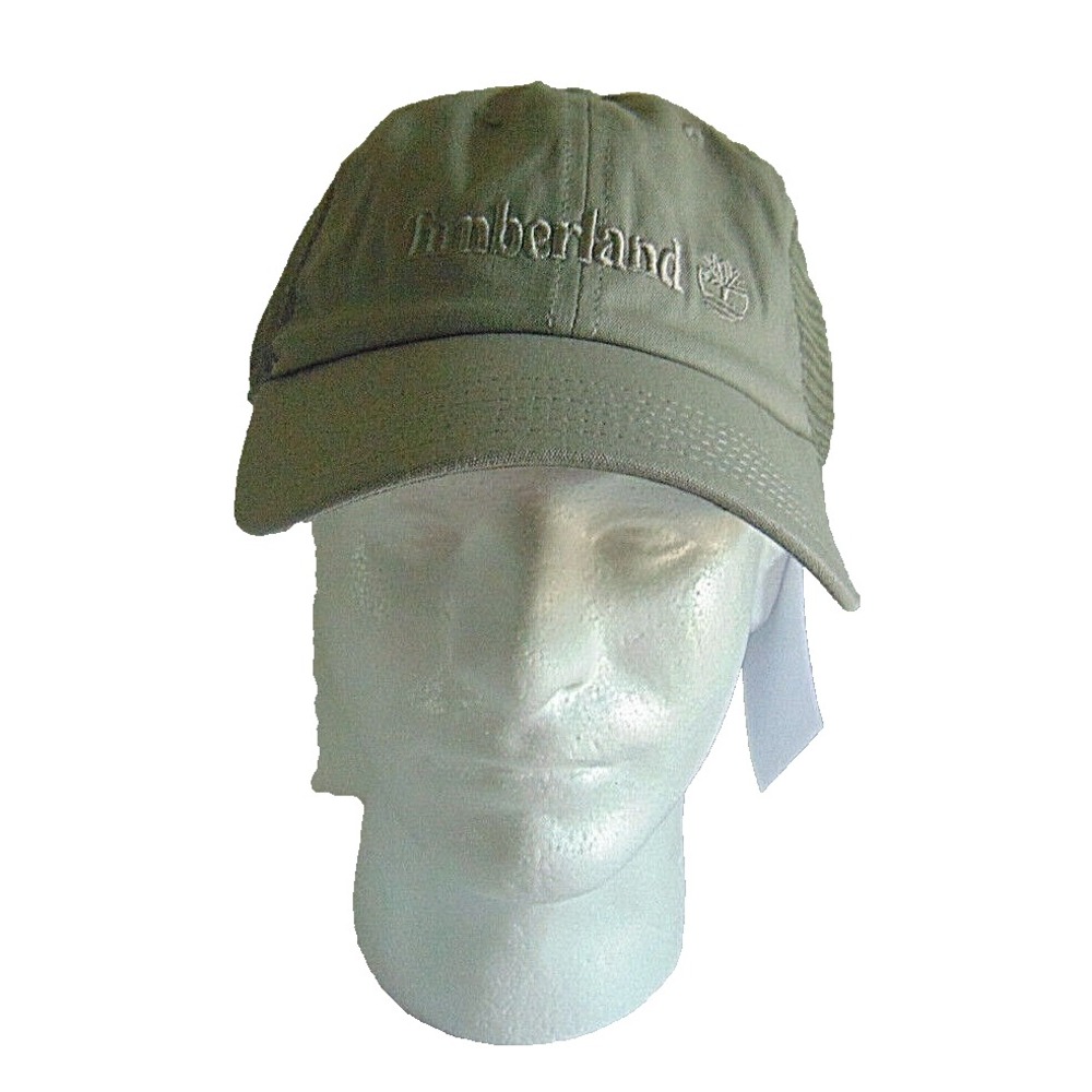 Timberland Cap Hat Men's Gray Trucker Snapback Mesh Back Logo Adjustable